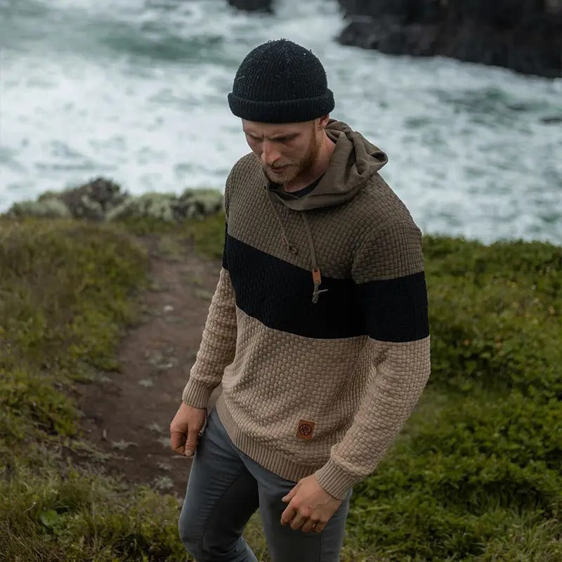 Men's Tricolor Long-Sleeve Hoodie