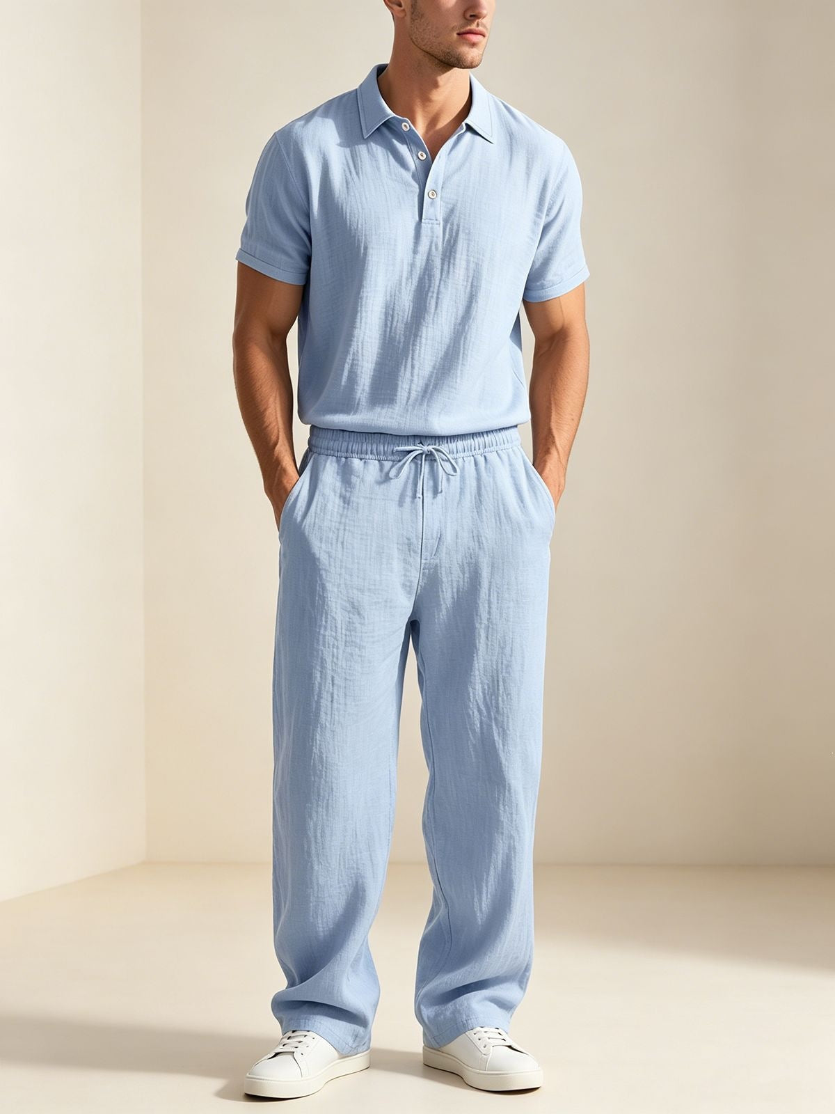 Casual Loose Cotton-Linen Short-Sleeve Set