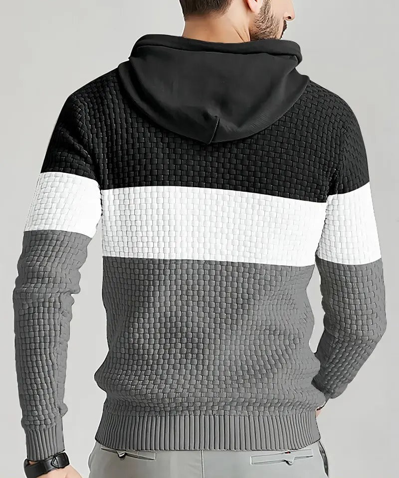 Men's Tricolor Long-Sleeve Hoodie