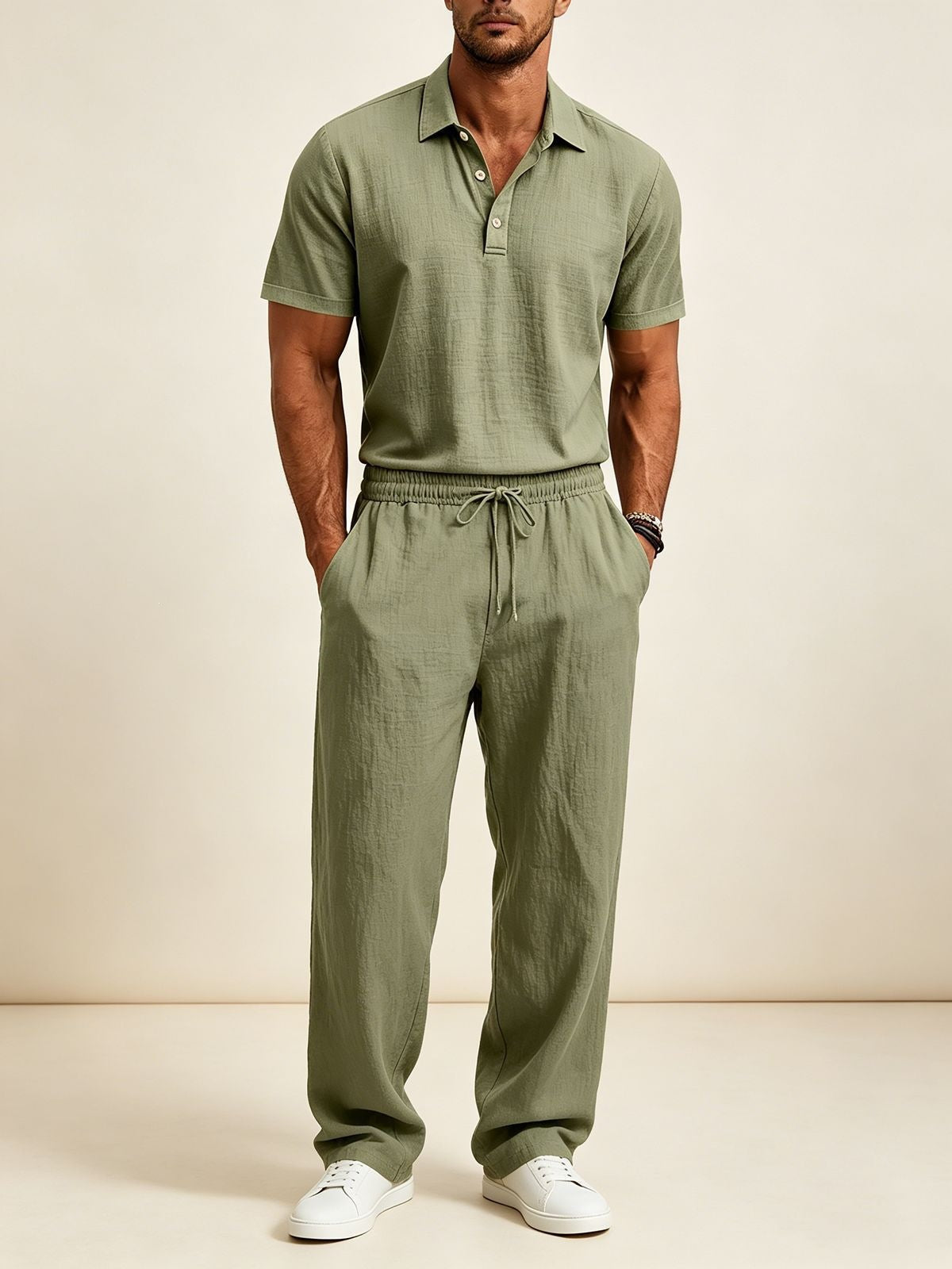 Casual Loose Cotton-Linen Short-Sleeve Set