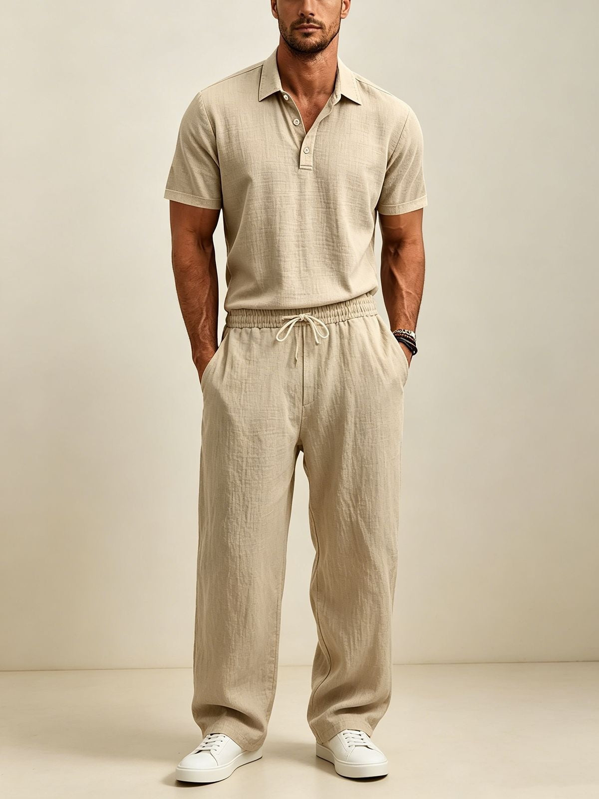 Casual Loose Cotton-Linen Short-Sleeve Set