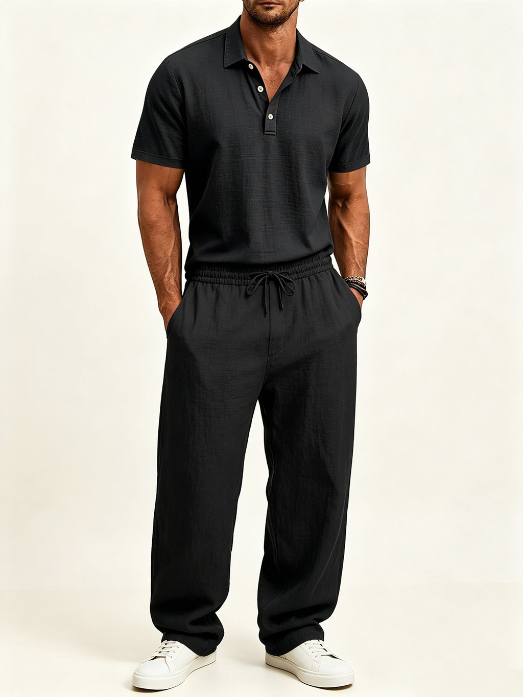 Casual Loose Cotton-Linen Short-Sleeve Set