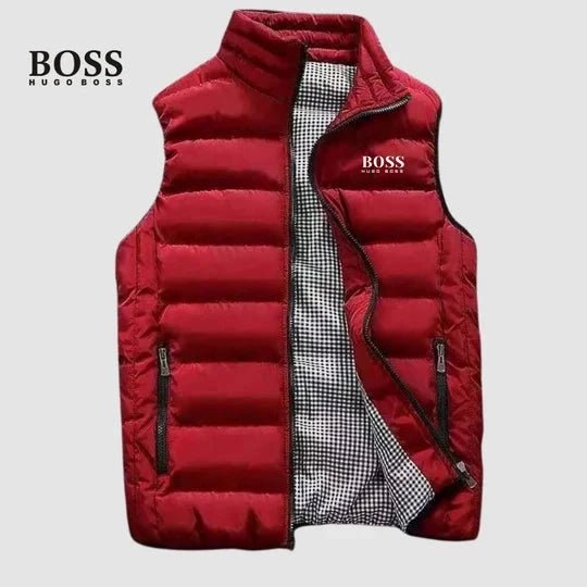 Quilted Stand-Collar Puffer Vest