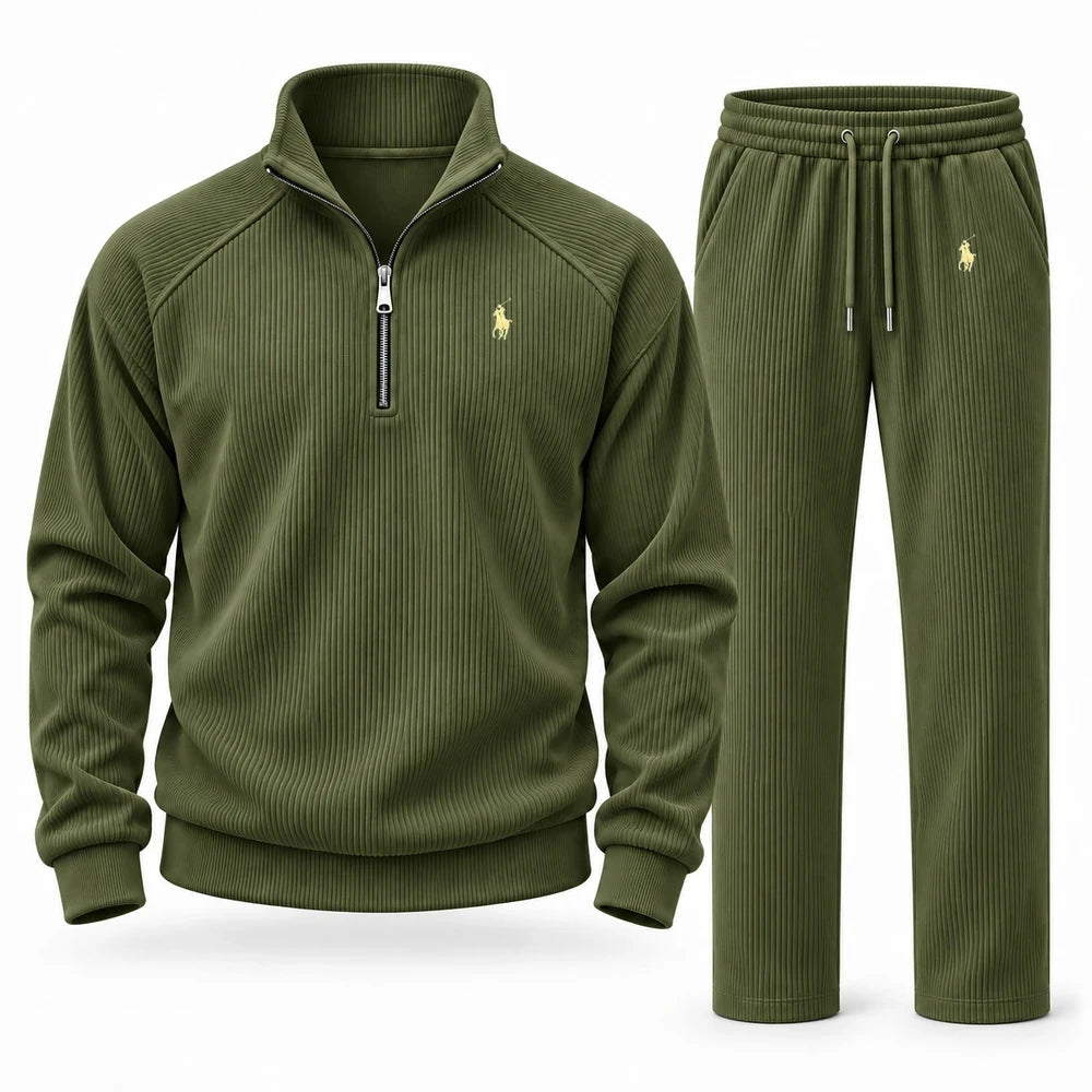 Corduroy Quarter Zip Tracksuit