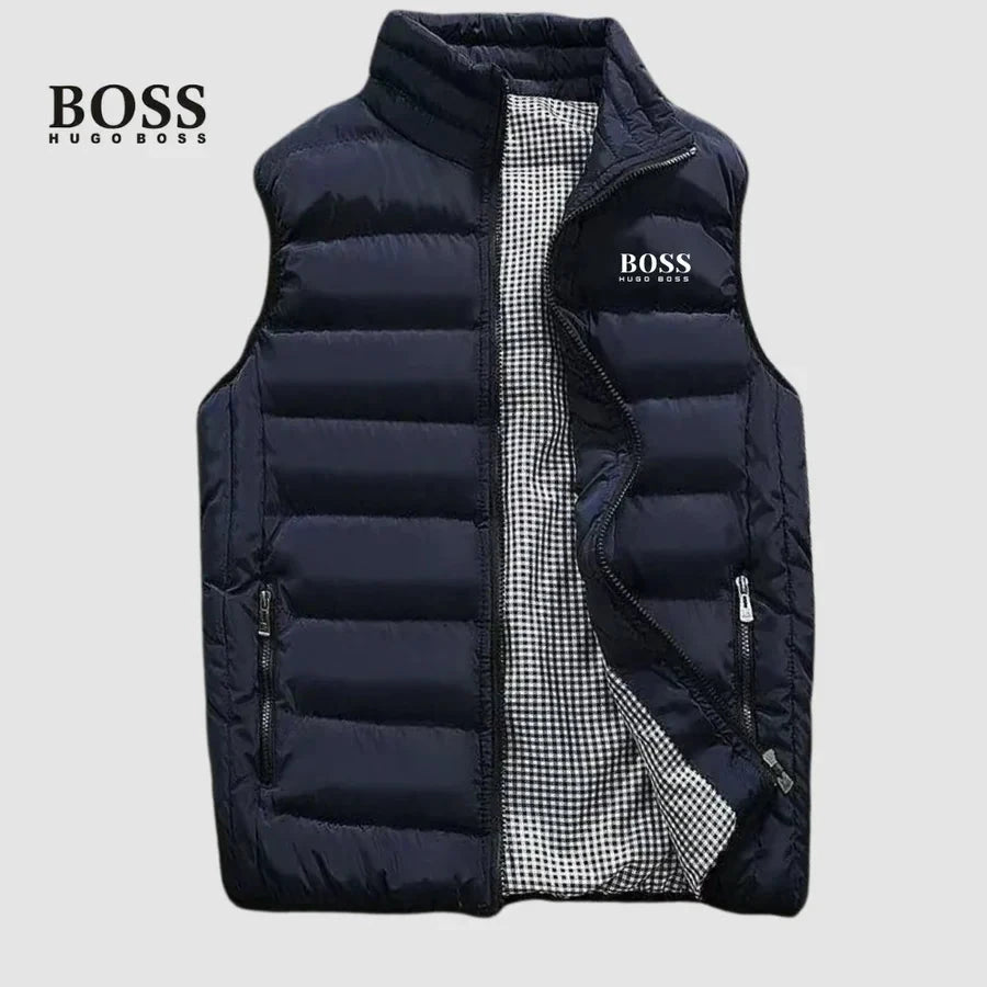 Quilted Stand-Collar Puffer Vest