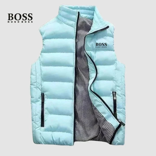 Quilted Stand-Collar Puffer Vest