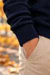 Refined Quarter Zip Sweater