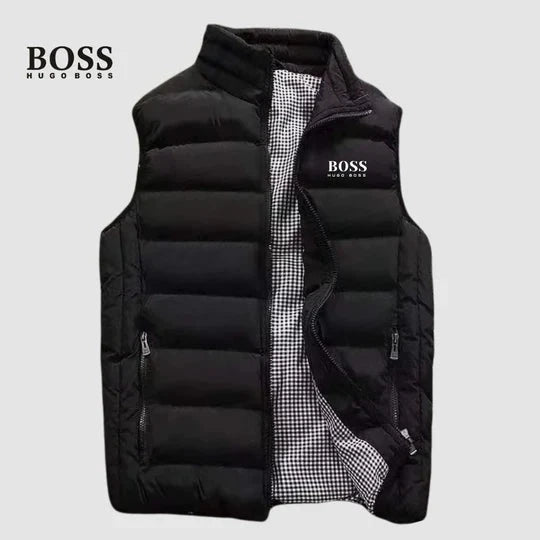 Quilted Stand-Collar Puffer Vest