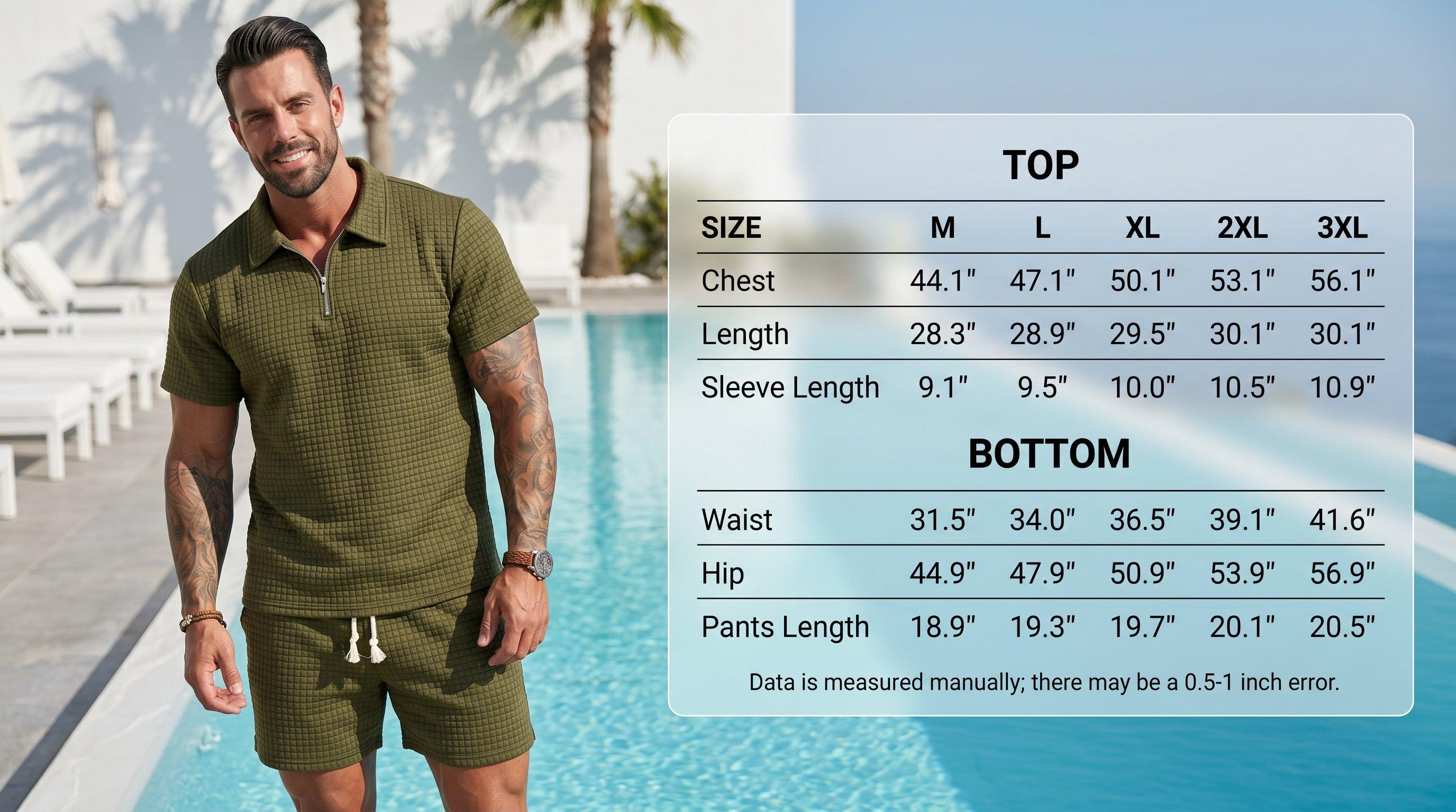 Men Solid Color Casual Summer 2‑Piece Tee & Shorts Set