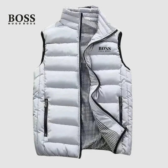 Quilted Stand-Collar Puffer Vest