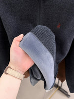 Men’s Thickened Zip-Up Mink-Fleece Turtleneck Knit Sweater