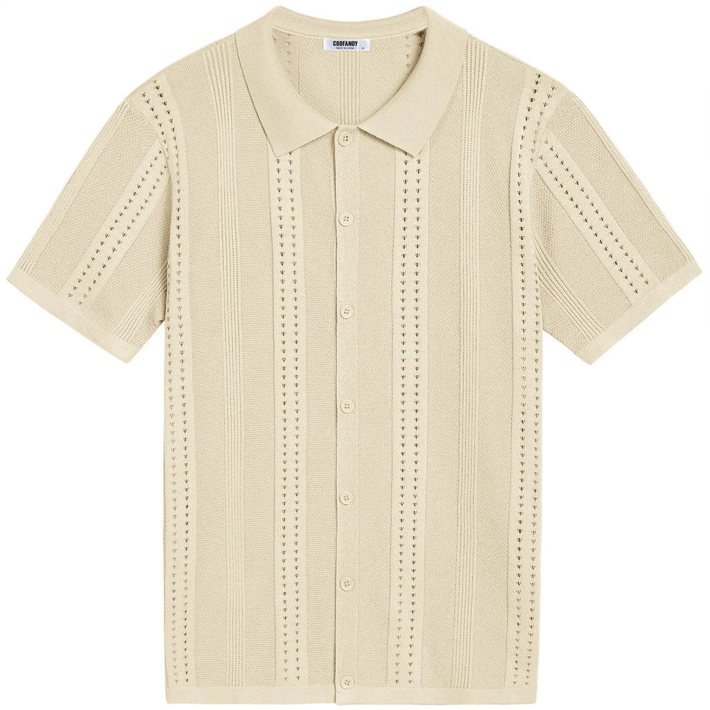 COOFANDY Polo pour homme en maille à manches courtes - Style décontracté estival