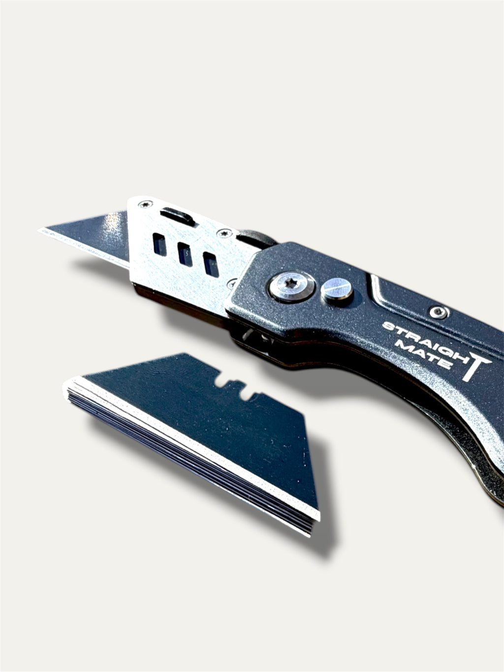 Straight Mate Knife with 10x Black Blades