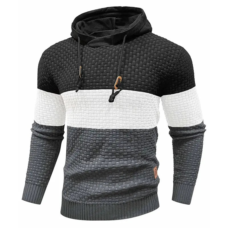 Men's Tricolor Long-Sleeve Hoodie