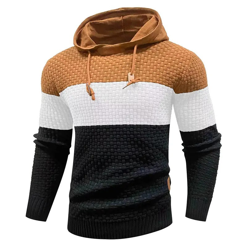 Men's Tricolor Long-Sleeve Hoodie