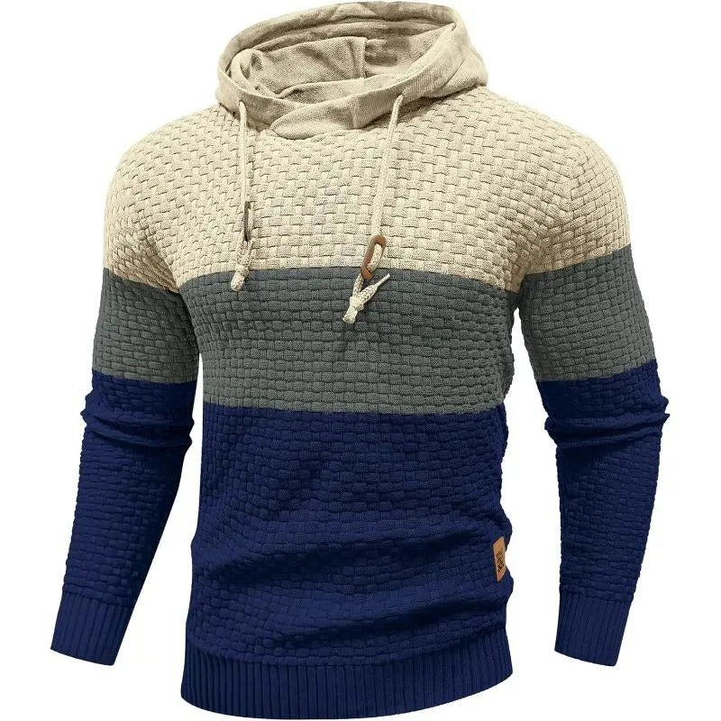 Men's Tricolor Long-Sleeve Hoodie