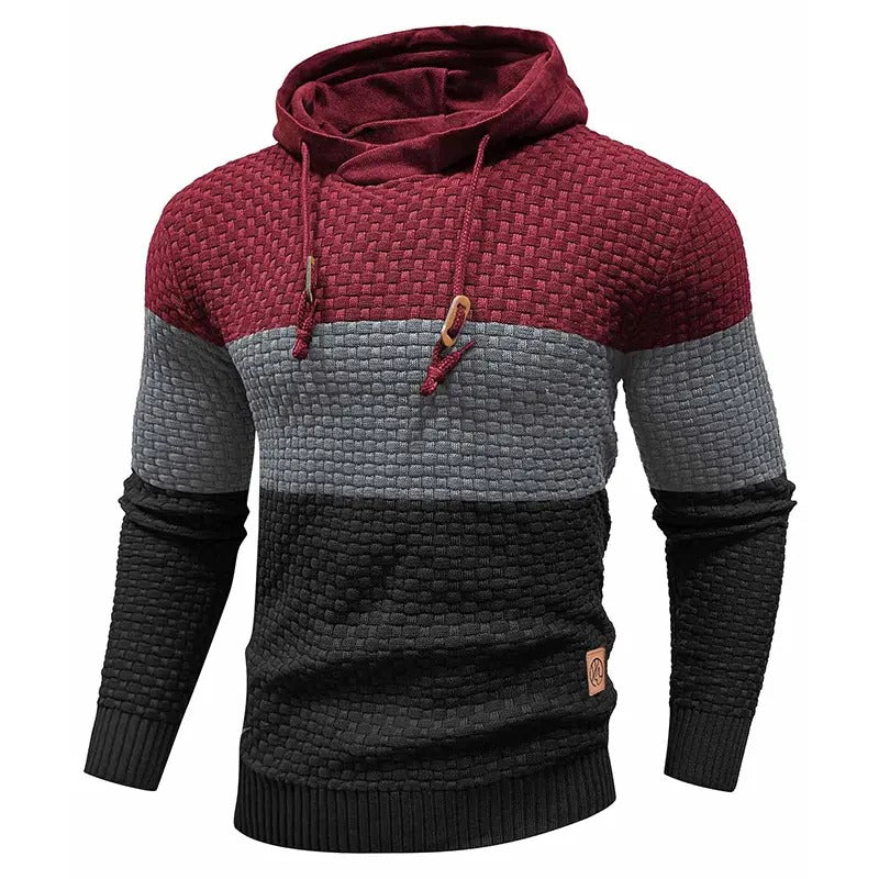 Men's Tricolor Long-Sleeve Hoodie