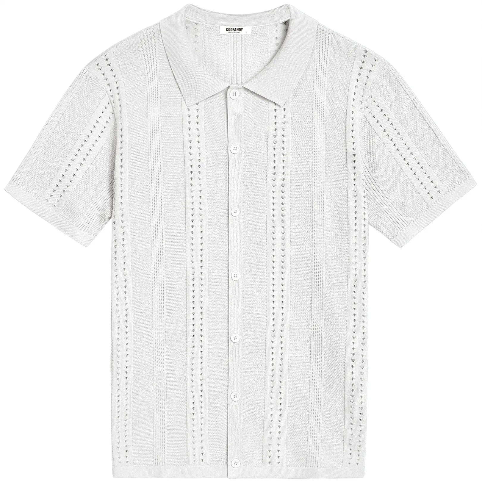 COOFANDY Men's Knit Short Sleeve Polo Shirt - Casual Summer Style