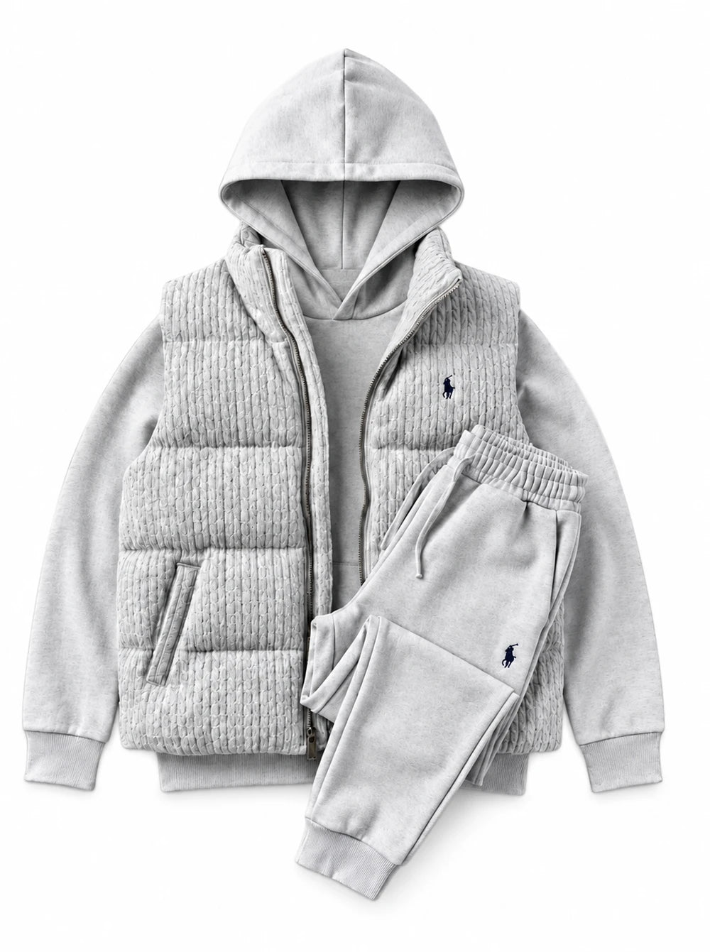 Fleece Tracksuit Vest Set