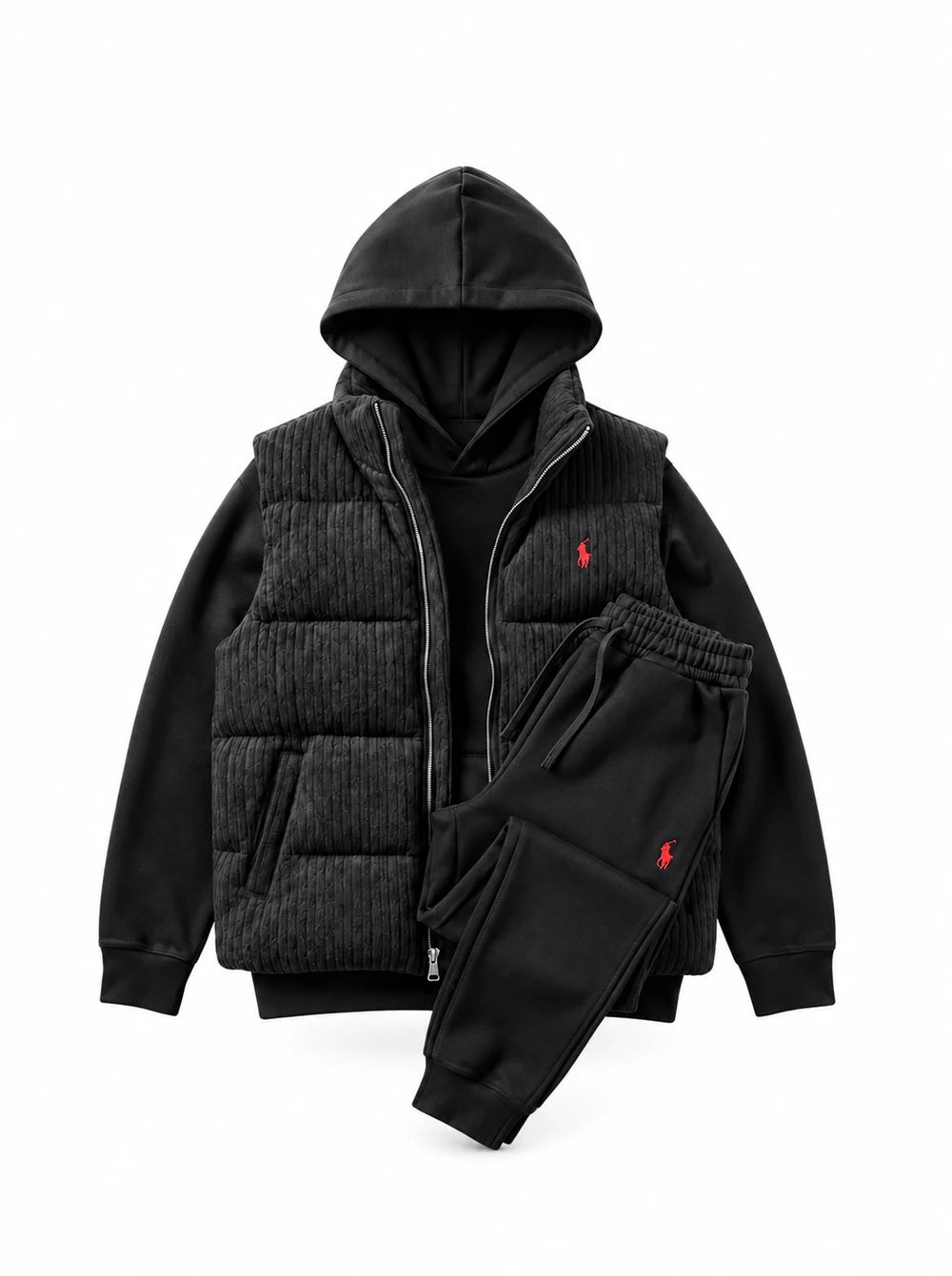 Fleece Tracksuit Vest Set