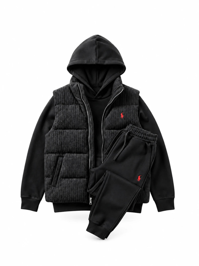 Fleece Tracksuit Vest Set