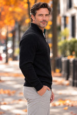 Refined Quarter Zip Sweater