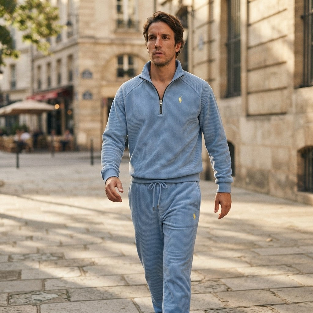 Corduroy Quarter Zip Tracksuit