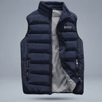 Quilted Stand-Collar Puffer Vest